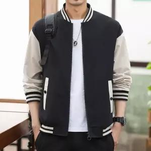 [골드스마일]남성용 봄가을 배색 항공 점퍼 바람막이 야구 점퍼 간절기 과잠바