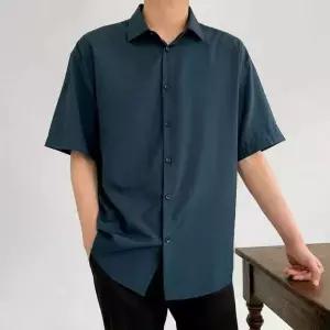 남성용 여름 반팔 캐주얼 셔츠 정장 남방 와이셔츠