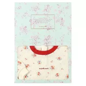 [롯데백화점]밍크뮤 IV 레드쁘띠플라워와플상하복 3611361005 36113-610-05 출산백일돌선물