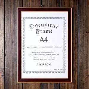 골드 허가증 상장 액자(A4) (브라운) (KYR-WB9CDD9)