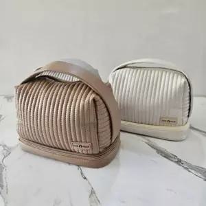 가죽소재 화장품 3컬러 파우치 여성소품 화장품보관