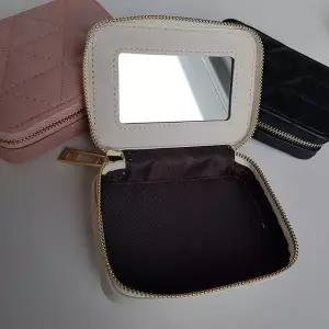 소가죽 미니 화장품 파우치 거울 포함 립스틱 케이스 여성소품지갑
