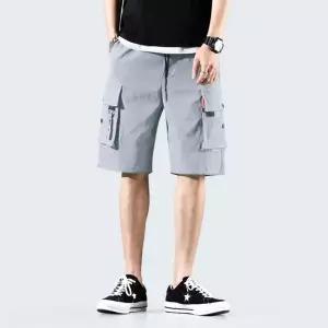 [골드스마일]남성용 밀리터리 포켓 허리밴딩 캐주얼 카고 반바지 3색