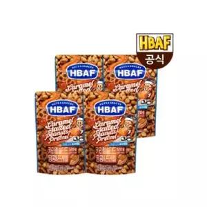 HBAF 바프 카라멜 솔티드 땅콩 앤 프레첼 120g 4봉 세트 술안주