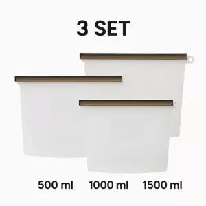 실리콘 재사용 지퍼백 냉장 보관용 밀폐용기