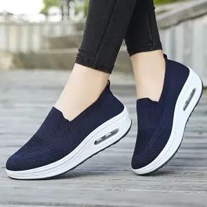 쿠션 여성 키높이 슬립온 워킹 운동화 WFIIOTL