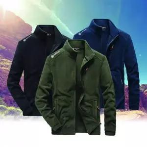 남성용 양털 플리스 목폴라 후리스 집업 아노락 바람막이 재킷