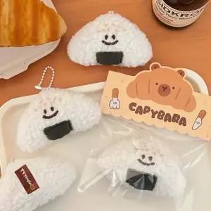 (선택 삼각 김초밥 뽀글 키링(삼각김밥))삼각 김초밥 뽀글키링 스시 인형 김밥 초밥 가방고리 키링