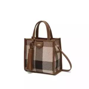 [크록스]닥스 액세서리 GREAT HOUSE CHECK PVC DCBA4F687W2 브라운 빅하우스체크 토트겸 크롯스백 S 6919