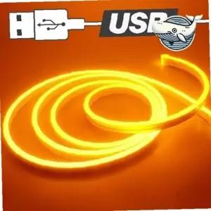 부드러운 실리콘 무드등 250cm 옐로우 전원