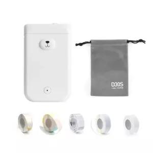 (포장단위 포장단위/개 (1개입))카피어랜드 라벨프린터기 세트 (D30S화이트+파우치 라벨지5개)