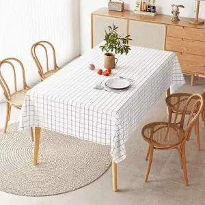 체크 직사각 방수 식탁보 137X180 WEF064E