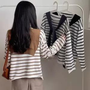 얇은 스트라이프 니트 숄 세트 스타일리쉬 슬랙스코디 WF0D87B