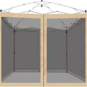 10x10용 캐노피 모기장 팝업 가제보 텐트 파티오 뒷마당 캠핑 야외 사용을 위한 교체용 그물망 메쉬