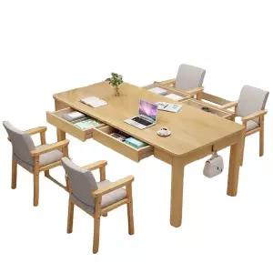 거실 가족 책상 테이블 나무색 스터디 공부방 130x80x75 데스크 넓은 긴 공부