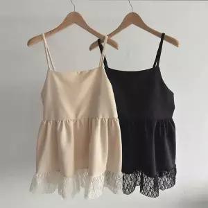 [하프클럽/]여성 레이스 프릴 뷔스티에 백리스 루즈핏 끈 나시