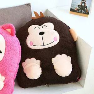 몽키 USB 보언 발열쿠션 손난로 브라운 발난로mno098