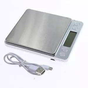 USB 충전 3kg0.1 500g0.01 미니 정밀 LCD 디지털 주방 전자 저울 무게 균형 차 베이킹 리튬 배터리