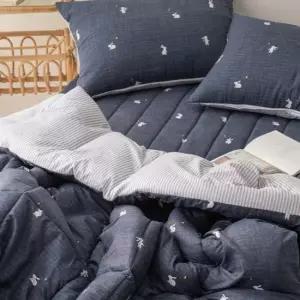 토끼이불패드세트 아이침구세트  Q 네이비  토끼이불