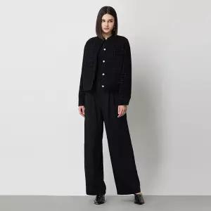 시슬리 본사 트위드 점퍼형 자켓_SAJK71511BK 1105421