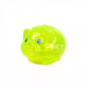 WL 형광 투명 돼지저금통 소 3P 동전저금통
