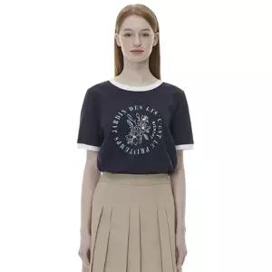 매장정품 PLASTIC ISLAND 플라스틱 아일랜드 플라스틱아일랜드 실켓터치 배색립 프린트 티셔츠 (PQ2CH401)