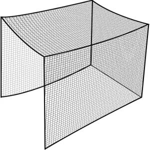 골프 배팅 케이지 네팅 연습용 네트 10피트 x 프레임 미포함 뒷마당용 카라비너 4개와 타이 로프 2개 블랙