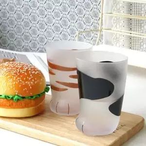 그립감 좋은 불투명 재질 네코짱 유리컵 2color 글라스잔 글라스 머그컵 머그 커피잔