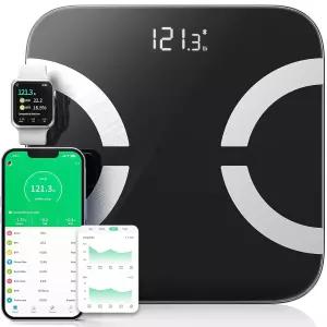 체중을 위한 NLV 스마트 체중계 디지털 욕실 LED 디스플레이 BMI 체지방 근육량 18 체성분 모니터 분석기