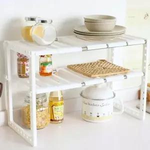 주방 싱크 공간 정리용 프라이팬 거치 선반