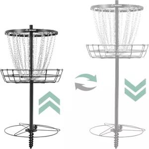 24시간 12개의 헤비 듀티 체인이 있는 파티시 디스크 골프 바구니 높이 조절이 가능한 휴대용 타겟 뒷마당