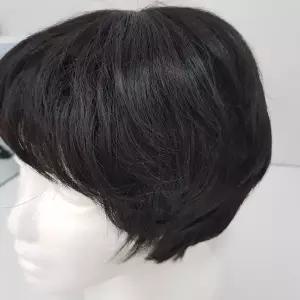 남성 자연스러운 짧은머리 통가발 중장년 노인용 가발
