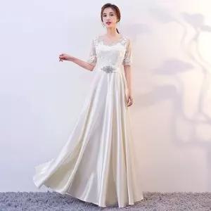 화이트 롱드레스 브라이덜샤워 합창단 파티원피스 고급