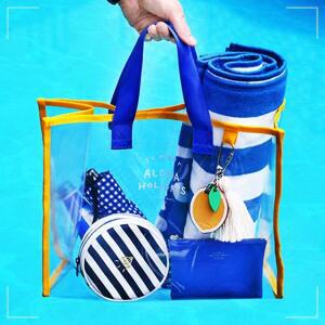 [2개구성] 주트리 수영 알로하 투명 비치백옐로우+블루 바캉스 물놀이 l DUWB7FEF4