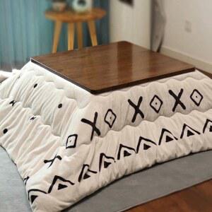 MNJVCFDS 일본식 코타츠 테이블 담요 세트, 나무 사각 스토브 테이블, 차와 커피를 위한 바닥 책상, 가족용 겨울 온열 이불 거실 사무실용