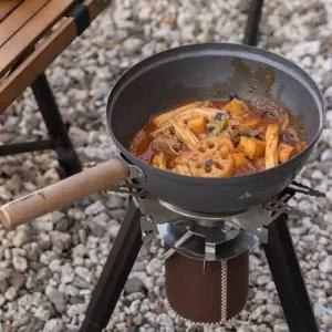 아베나키 미니멀 캠핑 웍 프라이팬 전골팬 스톤연마 경량 코펠