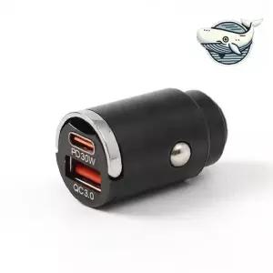 블랙 차량용 고속충전기 듀얼포트 시거잭