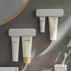 치약 폼클렌징 홀더 3구 벽면 부착형 치약거치대 치약홀더 욕실정리 욕실정리용품 치약꽂이