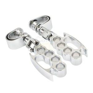 오토바이 바이크 보조 발판 풋페그 크롬 고속도로 풋 페그 조정 가능한 엔진 가드 크래시 바 마운트 할리 스포츠스터 소프테일 다이나 25MM 32MM