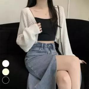 [라일리여성의류] Rly 썸머 에어컨 풀오버 숏아우터 카디건머스트해브