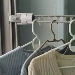 그레이 빨래건조대 미니 창틀 8구 (WFGZFZE)