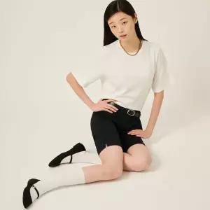 [백화점 정품] 빈폴 레이디스 밑단 스트링 반소매 티셔츠 화이트 (BF5742C021)