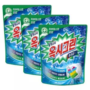 옥시레킷벤키저 옥시크린 분말 표백제 일반 드럼 겸용 1.2kg x 3개