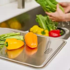 국산 스텐락 도마 38x26cm 스텐304 4면넘침방지