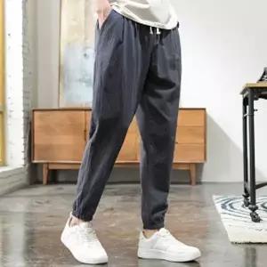 남성 린넨 조거 팬츠 허리밴딩 배기핏 여름 가을 캐주얼 바지 30대용