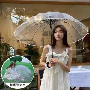 원터치 자동 투명 비닐 장우산 16살대 대형우산 어린이우산 WFJW24I