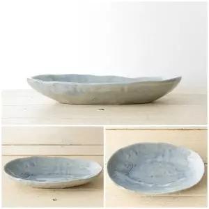 이천도자기 수묵 타원볼 샐러드 디저트 플레이트 (WB6C476)