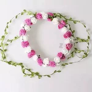 [골드스마일]48송이 플라워 화관 머리띠 인조꽃 인테리어꽃 인테리어소품 꽃장식