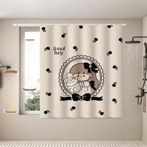 욕실 창문 커텐 화장실 북유럽 바란스 짧은 노렌 방수