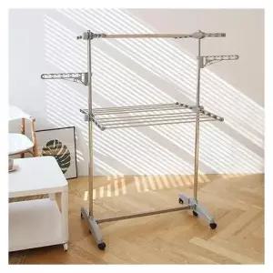 매직 이동접이식 스텐 건조대 4단 이동식 빨래 W4BA91A
